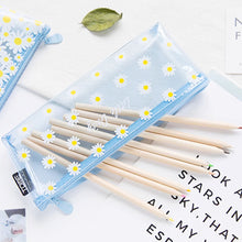 Load image into Gallery viewer, Daisy Flower Transparent Pencil Case School Pencil Box Pencil Case Pencil Bag School Supplies Stationery Bag
