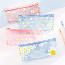 Load image into Gallery viewer, Daisy Flower Transparent Pencil Case School Pencil Box Pencil Case Pencil Bag School Supplies Stationery Bag