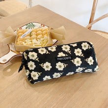 Load image into Gallery viewer, Retro Style Pencil Case Corduroy Pencil Bag School Girls Pencil Pouch Travel Large Capacity Makeup Bag Cosmetic Case