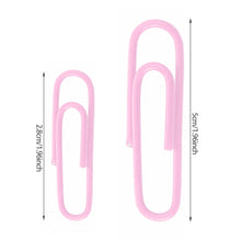 Load image into Gallery viewer, 1Box Colorful Paper Clip Metal Clips Memo Clip Bookmarks Stationery Office Accessories School Supplies Length 28mm/50mm