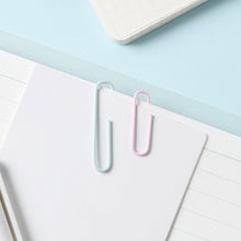 Load image into Gallery viewer, 1Box Colorful Paper Clip Metal Clips Memo Clip Bookmarks Stationery Office Accessories School Supplies Length 28mm/50mm