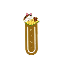 Load image into Gallery viewer, Cute Cat Bookmarks Metal Book Clips Japanese Style Brass Paper Page Holder Book Clip Stationery Reading Pagination Tools School Office Supplies