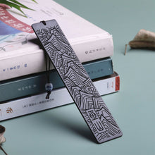Load image into Gallery viewer, Creative Retro Sandalwood Bookmark Chinese Style Engraving Book Clips Gifts Moon Tree Mountain Wooden Page Holder School Office Supplies