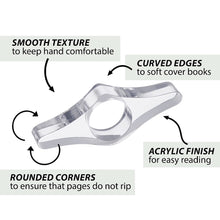 Load image into Gallery viewer, Acrylic Book Thumb Support Finger Book Page Holder Convenient Transparent Bookmark School Office Supplies