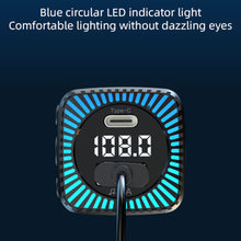 Load image into Gallery viewer, Car Bluetooth 5.3 FM Transmitter Wireless Audio Receiver Car MP3 Player 66W PD Fast Charger Ambient Light Muti-point Charger