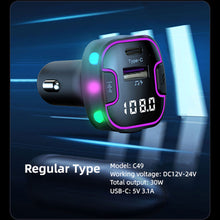 Load image into Gallery viewer, CS6 Car Charger Quick Charge Cigarette Lighter Adapter Bluetooth 5.3 USB Type C Fast Charger PD QC3.0 For Iphone Samsung Xiaomi