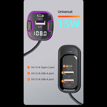 Load image into Gallery viewer, CS6 Car Charger Quick Charge Cigarette Lighter Adapter Bluetooth 5.3 USB Type C Fast Charger PD QC3.0 For Iphone Samsung Xiaomi
