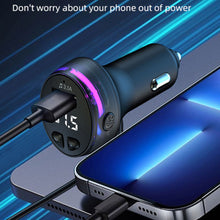 Load image into Gallery viewer, Car Bluetooth 5.3 FM Transmitter Wireless Audio Receiver Car MP3 Player 66W PD Fast Charger Ambient Light Muti-point Charger