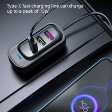 Load image into Gallery viewer, Car Bluetooth 5.3 FM Transmitter Wireless Audio Receiver Car MP3 Player 66W PD Fast Charger Ambient Light Muti-point Charger