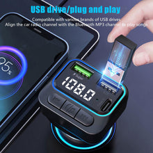 Load image into Gallery viewer, Car Charger Super Fast Charging Car MP3 Bluetooth Player Handsfree Kit Charging QC3.0 Car Transmitter Car FM
