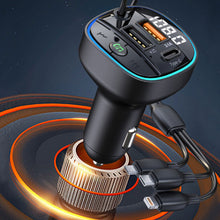 Load image into Gallery viewer, C35 Car MP3 Bluetooth Player with Hands-Free Calling, FM Transmitter, 1-to-3 Cable, Fast Car Charger - All-in-One