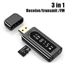 Load image into Gallery viewer, USB Bluetooth-Compatible 5.0 Transmitter Receiver LED Display MP3 Player Aux Car FM TV PC TF Audio Stereo Adapter Home Speaker
