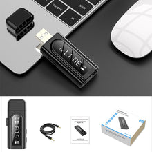 Load image into Gallery viewer, USB Bluetooth-Compatible 5.0 Transmitter Receiver LED Display MP3 Player Aux Car FM TV PC TF Audio Stereo Adapter Home Speaker