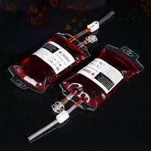 Load image into Gallery viewer, 350ml Halloween Cosplay Party Drink Container Drinking Bag Fruit Juice Blood Drinking Pack Beverage Bag Vampire Blood Pouch Prop