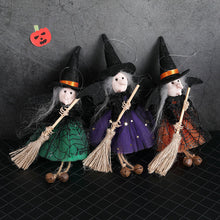 Load image into Gallery viewer, Halloween Hanging Witch Decoration Flying Witches Horror Witch Figurine Halloween Haunted House Hanging Props Party Decor