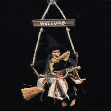 Load image into Gallery viewer, Halloween Hanging Witch Decoration Flying Witches Horror Witch Figurine Halloween Haunted House Hanging Props Party Decor
