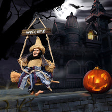 Load image into Gallery viewer, Halloween Hanging Witch Decoration Flying Witches Horror Witch Figurine Halloween Haunted House Hanging Props Party Decor