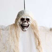 Load image into Gallery viewer, 1Pc Creepy Skeleton Face Hanging Ghost Halloween Decoration Horror Haunted House Halloween Props Supplies