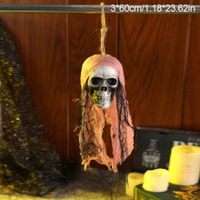 Load image into Gallery viewer, 1Pc Gauze Ghost Heads Hanging Skulls Head Scary Halloween Skeleton Creepy Hanging Decorations Outdoor Home Party Wall Garden Lawn