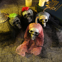 Load image into Gallery viewer, 1Pc Gauze Ghost Heads Hanging Skulls Head Scary Halloween Skeleton Creepy Hanging Decorations Outdoor Home Party Wall Garden Lawn