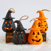 Load image into Gallery viewer, 1Pc Halloween LED Pumpkin Ghost Lantern Lamp DIY Hanging Scary Light Halloween Bar Party Decorations Home Horror Props