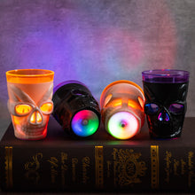 Load image into Gallery viewer, LED Skull Head Light Cup Candle Light Table Decor Glowing Wine Water Cup For Halloween Decoration Home Bar Supplies Horror Props