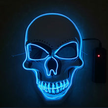 Load image into Gallery viewer, 1Pc Skull LED Mask Masquerade Masks Neon Mask Light Glow In The Dark Mascara Horror Mask Glowing Masker Halloween Party Masque