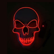 Load image into Gallery viewer, 1Pc Skull LED Mask Masquerade Masks Neon Mask Light Glow In The Dark Mascara Horror Mask Glowing Masker Halloween Party Masque