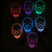 Load image into Gallery viewer, 1Pc Skull LED Mask Masquerade Masks Neon Mask Light Glow In The Dark Mascara Horror Mask Glowing Masker Halloween Party Masque