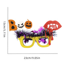 Load image into Gallery viewer, 1Pair Halloween Glasses Horns Clown Smiley Red Nose Glasses Holiday Party Tricky Photo Props Demon Funny Glasses For Children Adult