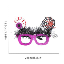 Load image into Gallery viewer, 1Pair Halloween Glasses Horns Clown Smiley Red Nose Glasses Holiday Party Tricky Photo Props Demon Funny Glasses For Children Adult