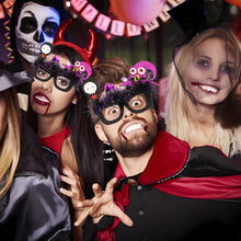 Load image into Gallery viewer, 1Pair Halloween Glasses Horns Clown Smiley Red Nose Glasses Holiday Party Tricky Photo Props Demon Funny Glasses For Children Adult