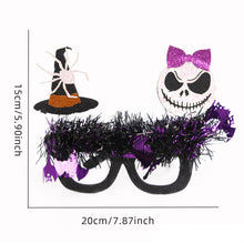Load image into Gallery viewer, 1Pair Halloween Glasses Horns Clown Smiley Red Nose Glasses Holiday Party Tricky Photo Props Demon Funny Glasses For Children Adult
