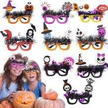 Load image into Gallery viewer, 1Pair Halloween Glasses Horns Clown Smiley Red Nose Glasses Holiday Party Tricky Photo Props Demon Funny Glasses For Children Adult