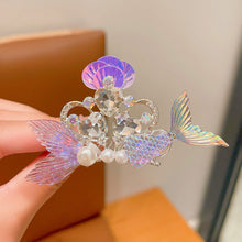 Load image into Gallery viewer, Water Diamond Mermaid Princess Hairpin Colorful Elegant Star Shell Children's Hairpin Organize Bangs Hair Clips