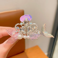 Load image into Gallery viewer, Water Diamond Mermaid Princess Hairpin Colorful Elegant Star Shell Children's Hairpin Organize Bangs Hair Clips