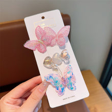 Load image into Gallery viewer, 3pcs Sequin Fish Tail Starfish Mermaid Princess Hair Clip Creative Shell Bow Bangs Hairpin Children's Girls Hair Accessories