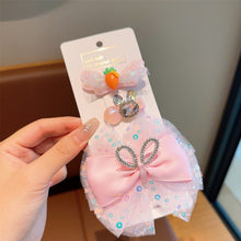 Load image into Gallery viewer, 3pcs Sequin Fish Tail Starfish Mermaid Princess Hair Clip Creative Shell Bow Bangs Hairpin Children's Girls Hair Accessories