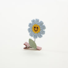 Load image into Gallery viewer, Cute 3D Flower Hairpin Creative Knitting Spring Smiling Face Hairpin Children Fashion Hair Accessories