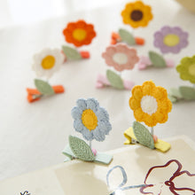 Load image into Gallery viewer, Cute 3D Flower Hairpin Creative Knitting Spring Smiling Face Hairpin Children Fashion Hair Accessories