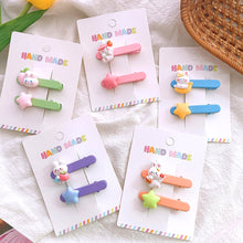 Load image into Gallery viewer, 2pcs Sweet Cute Rabbit Hair Clip Girls Star Duck Billed Hairpin Star Hair Hairpin Children Fashion Hair Accessories