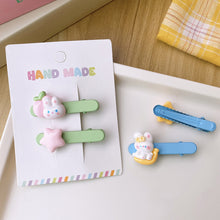 Load image into Gallery viewer, 2pcs Sweet Cute Rabbit Hair Clip Girls Star Duck Billed Hairpin Star Hair Hairpin Children Fashion Hair Accessories