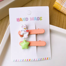 Load image into Gallery viewer, 2pcs Sweet Cute Rabbit Hair Clip Girls Star Duck Billed Hairpin Star Hair Hairpin Children Fashion Hair Accessories