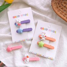 Load image into Gallery viewer, 2pcs Sweet Cute Rabbit Hair Clip Girls Star Duck Billed Hairpin Star Hair Hairpin Children Fashion Hair Accessories