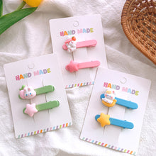 Load image into Gallery viewer, 2pcs Sweet Cute Rabbit Hair Clip Girls Star Duck Billed Hairpin Star Hair Hairpin Children Fashion Hair Accessories
