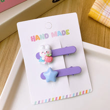 Load image into Gallery viewer, 2pcs Sweet Cute Rabbit Hair Clip Girls Star Duck Billed Hairpin Star Hair Hairpin Children Fashion Hair Accessories