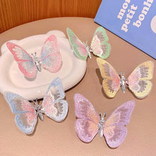 Load image into Gallery viewer, Cute 3D Stereo Lifelike Butterfly Children's Princess Embroidery Hairpin Summer Children Fashion Hair Accessories