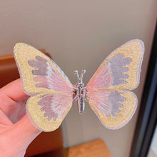 Load image into Gallery viewer, Cute 3D Stereo Lifelike Butterfly Children's Princess Embroidery Hairpin Summer Children Fashion Hair Accessories