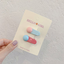 Load image into Gallery viewer, Colorful Dopamine Hair Ornament Hairpin Women's Oval Macaron Duckbill Clip Cute Hair Clip Candy Hair Clip Children's Hair Clip