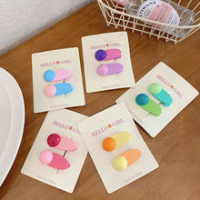 Load image into Gallery viewer, Colorful Dopamine Hair Ornament Hairpin Women's Oval Macaron Duckbill Clip Cute Hair Clip Candy Hair Clip Children's Hair Clip